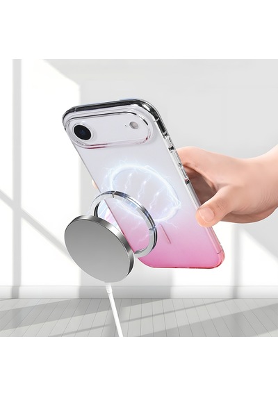 Teleplus Apple Uyumlu iPhone 17 Air Kılıf Rainbow Renkli Septik Manyetik Şarj Kapak