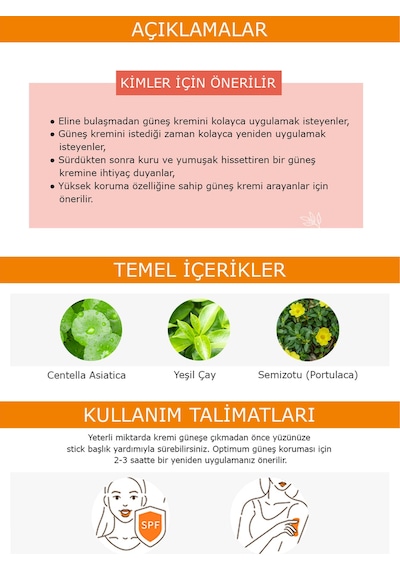 Deoproce Sun Ultra Hafif Doku Yüksek Uv Koruma Stick Güneş Kremi SPF50+ 18 G