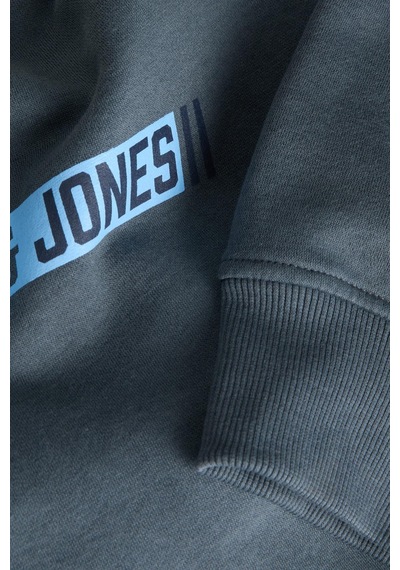 Jack & Jones Jjmunk Erkek Bisiklet Yaka Sweatshirt Rahat Günlük Mavi