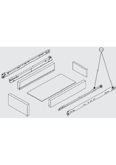Samet 550 Mm Bantlı Metal Ray Set Beyaz