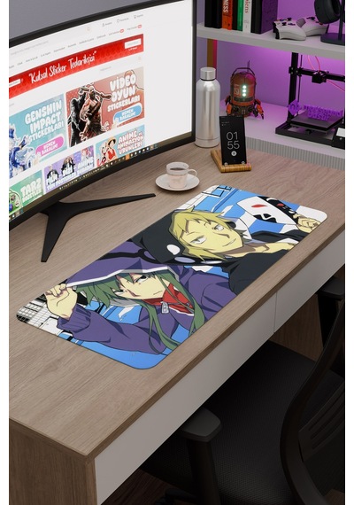 Kagerou Project Kaymaz Dikişli Kauçuk Oyuncu Mousepad V1 - 70x30 Xl Gaming Mouse Pad Fare Altlığı