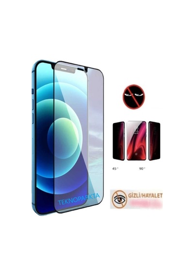 Apple Uyumlu   iPhone 14 Pro Max Hayalet Privacy Gizli Görünmez Tam Kaplayan Kırılmaz Cam Ekran Koruyucu
