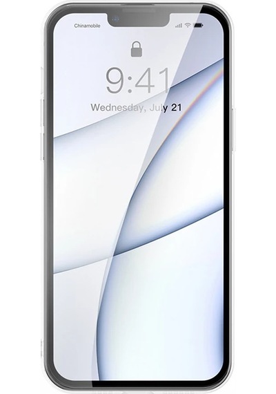Baseus Frosted Glass Apple iPhone Uyumlu 13 Pro 6.1inch Shockproof Koruyucu - Kılıf- 5775 Şeffaf