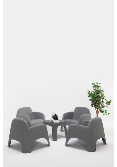Şile Pratik Bahçe, Balkon Oturma Grubu 1+1+1+1+s - Gri