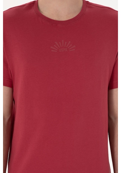 U.S. Polo Assn. Erkek Regular Fit Bisiklet Yaka Vişne Tişört 50300268-VR223