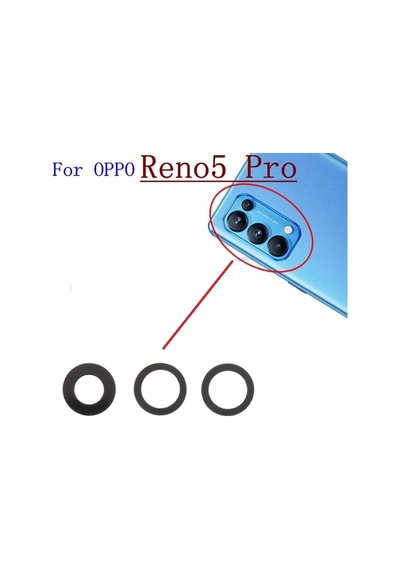Tkgz Oppo Uyumlu Reno 5 Pro Arka Kamera Camı Lens Yapışkanlı
