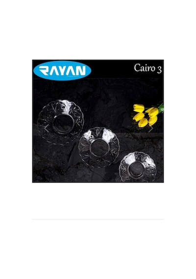 Tedar 6'lı Cam Tabak Güneş Yıldız Gül 3 Model Royaleks-g-405 Najmaddin 6411267