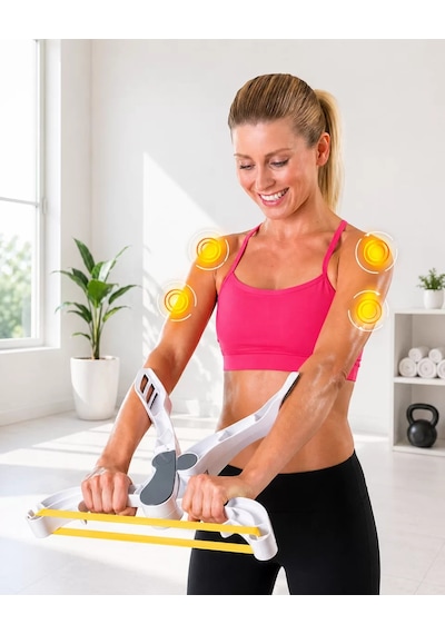 Taşınabilir Direnç Bantlı Ev Fitness Kol Güçlendirme Aleti Beyaz