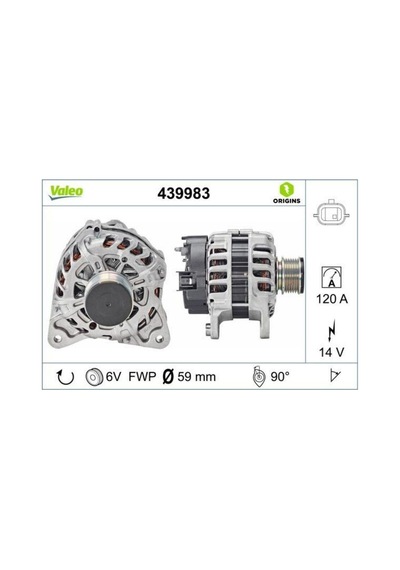 Valeo 12v Alternatör Dinamo 120 A Lın Tek Fiş 4 Ayak Dacıa Dokker/duster-renault Clıo Iv