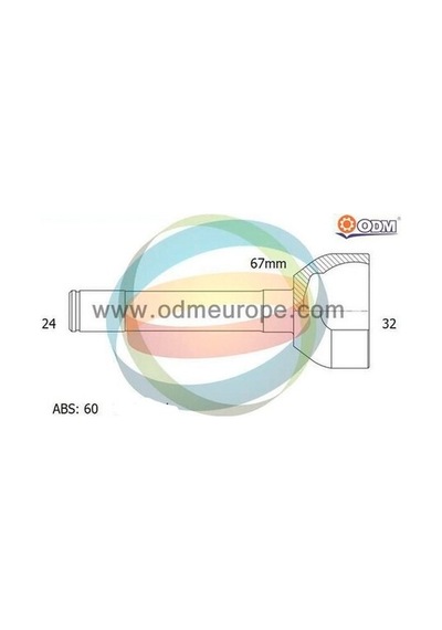 Odm Rv11001 Aks Kafası Dış Defender 2.5 10v Td5 4x4 1998 2007 Mt A:24 C:66.5 B:32 H:154.55 L:55.8