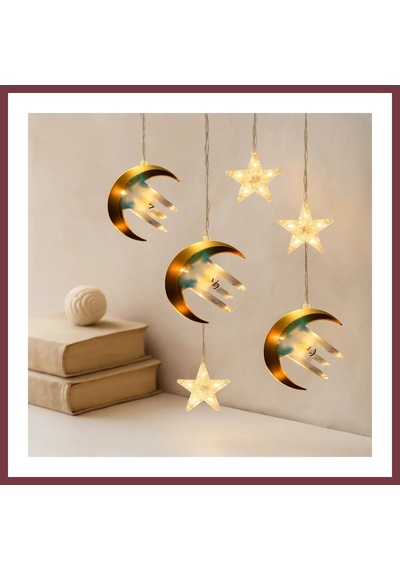Storeşahin Ramazan Led Perde Lamba 3m Fişli Eklemeli Hilal Cami Yıldız Shn0720