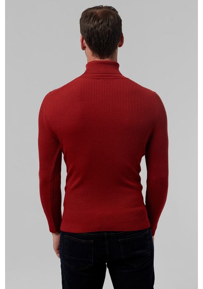 Twn Slim Fit Kiremit Rib Örgü Kazak 5ec0606317641 250