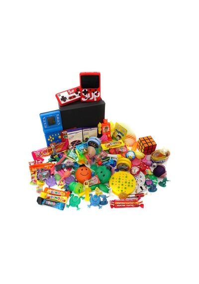Nostaljik Bakkal Özel Gıda Ve Oyuncak Kutusu , Mavi Tetris Ve Ata