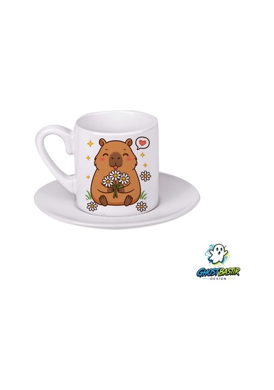 Capybara Türk Kahvesi Fincanı 0111 Beyaz