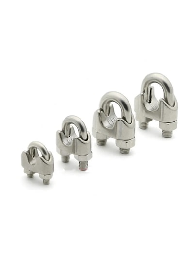 5'li Paslanmaz Krom Klemens. 10mm. Halat Sıkıcı Klemens