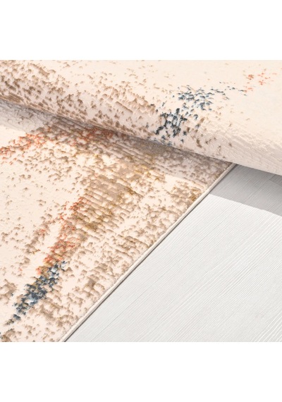 Atena Modern Krem Vizon Robot Süpürge Uyumlu Oturma Odası Koridor Kolay Temizlenebilir Polyester Halı Krem / Vizon