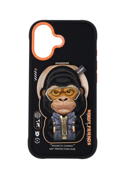 Apple Uyumlu iPhone 17 Magsafe Stant Özellikli 3d Gözlük Ve Fermuarlı Goril Nakışlı Cool Cute 2.0 Kılıf 16 Şeffaf Apple Uyumlu iPhone 17 Magsafe Stant Özellikli 3d Gözlük Ve Fermuarlı Goril Nakışlı Cool Cute 2.0 Kılıf 16 Şeffaf
