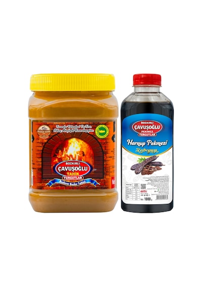 Bozkırlı Çavuşoğlu Tahin Kepekli 930 G+ Çavuşoğlu Keçiboynuzu Pekmezi 1 KG