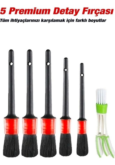 Mucit Home 10 Parça Araç İçi Ve Dışı Temizlik Seti Matkap Uyumlu Fırça Ve Püskürtme Pompası
