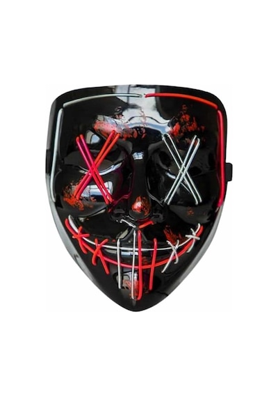 Işıklı Led Maske Parti Eğlence Maskesi Hallowen Neon Maske -