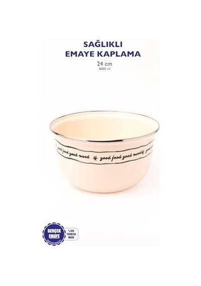 Mood Emaye Karıştırma Ve Salata Kabı 24cm 4 Litre Ocağa Da Koyulabilir