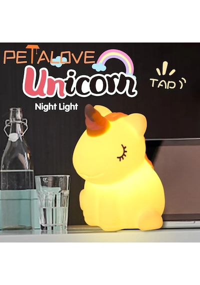 Şarj Edilebilir Silikon Okşama Lambası Unicorn Led Gece Lambası Kısılabilir Unicorn B Unicorn B