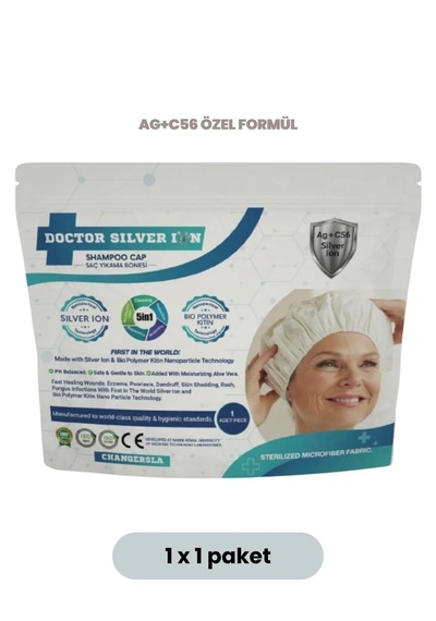 Gümüş Iyon & Biyopolimer Kitin Duruluma Gerektirmeyen Saç Bonesi