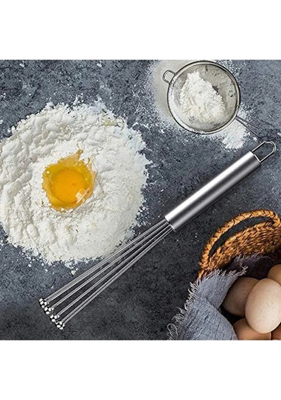 Yeni Nesil Paslanmaz Çelik Metal Boncuk Top Uçlu Çırpıcı Sos Karıştırıcı Top Uçlu Yumurta Çırpıcı Çe Diğer