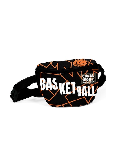Coral High Siyah Basketbol Baskılı Erkek Çocuk Bel Çantası Çok Renkli