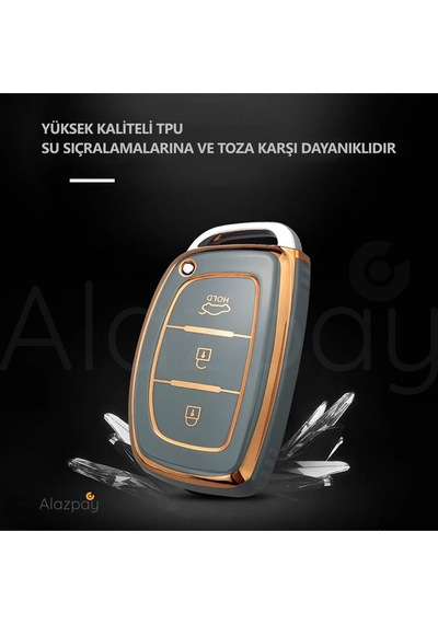 Hyundai Tucson Bayon Elantra Accent Ix35 I10 I20 I30 I40 Tpu Anahtar Kılıfı Yeşil - Sustasız