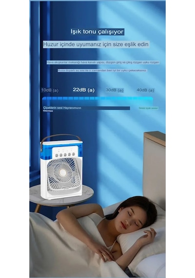 600 Ml Taşınabilir Buzlu Fan Nemlendiricili Usb Sessiz Vantilatör Serinletici Fan Masaüstü Ofis İçin