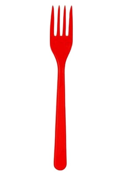 Happy Party Kırmızı Plastik Çatal 25 Li Partiler Ve Özel Günler İçin Tek Kullanımlık Açık Mavi