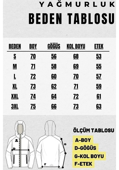 İçi Astarlı Su Ve Rüzgar Geçirmez Cepli Erkek Yağmurluk Haki - Siyah