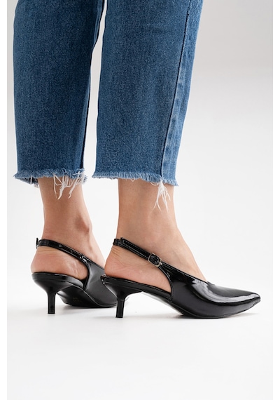 Alewomen Siyah Rugan Sivri Burun Arka Açık 4 Cm Topuk Boyu Gormi Stiletto Kadın Ayakkabı Siyah Rugan Alewomen Siyah Rugan Sivri Burun Arka Açık 4 Cm Topuk Boyu Gormi Stiletto Kadın Ayakkabı Siyah Rugan