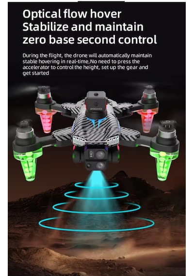 Yeni Çift Kameralı Led Işıklı Çantalı Drone