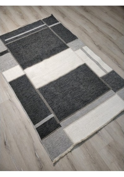 Eko Halı Noakilim Nk08 Gri Antrasit Çift Taraflı Kilim 115X180 Cm