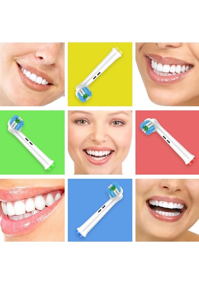 Yedek Diş Fırçası Kafaları Oral B Braun İle Uyumlu Profesyonel Elektrikli Fırça 4 Pcs