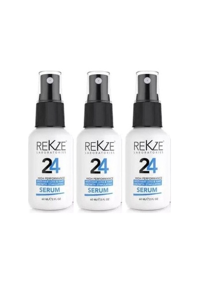 Rekze 24 Saç Kalınlaştırmaya,uzamaya,beslemeye,dökülmeye,kalıp Kellik/alopesi Engel Serum 60 Ml 3 Lü