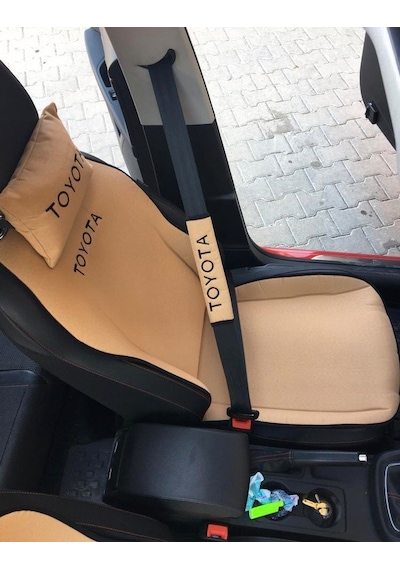 Toyota Nakışlı Ön İkili Oto Koltuk Minderi 2 Adet Boyun Yastığı 2 04841641