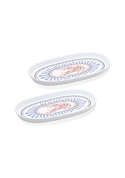 The Mia Spring Oval Servis 2li 29 Cm Renkli