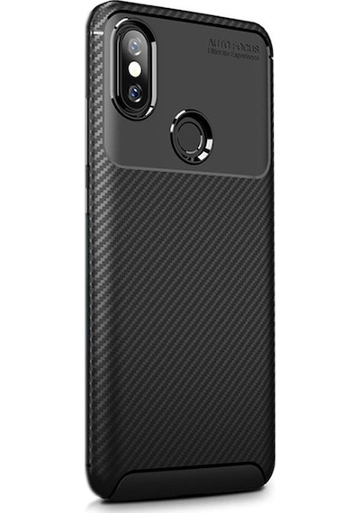 Apsuwa Xiaomi Mi A2 Lite Kılıf Negro Karbon Fiber Silikon