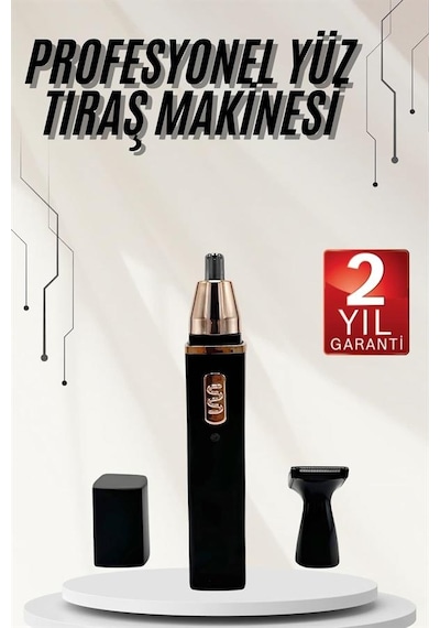 Kulak - 107 - Burun Tıraş Makinesi Tnabilir Şarjlı 3 Başlıklı - Ece-umay - Uzun Ömürlü