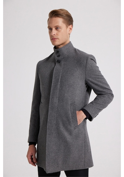 D's Damat Ds Damat Regular Fit Antrasit Hakim Yaka Kaşe Kaban 5hf08ort10002 Antrasit