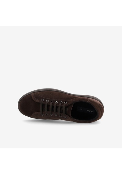 Pepe Dark Brown Sneaker Erkek 19c1 Frau Waxy Laced Shoes Kahverengi