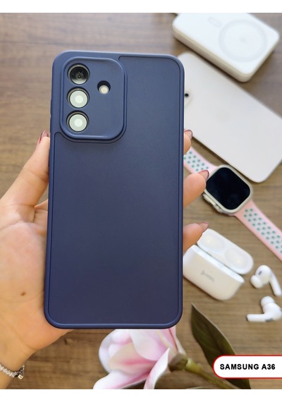 Samsung Galaxy A36 Uyumlu Kamera Korumalı Darbeye Dayanıklı Renk Atmayan Keep Silikon Kılıf Lacivert