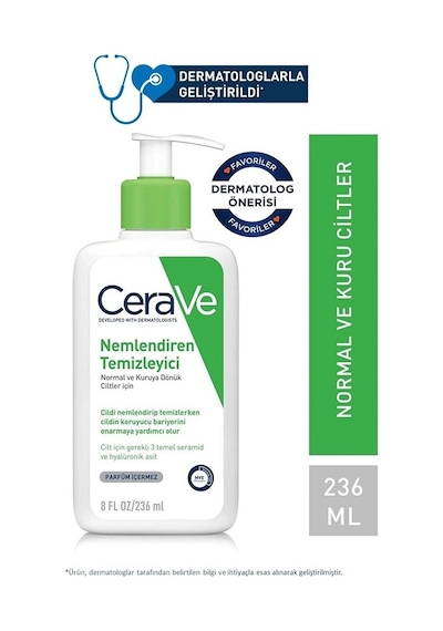 Cerave Nemlendiren Temizleyici Normal Kuruciltler Yüz Vücut 236 Ml