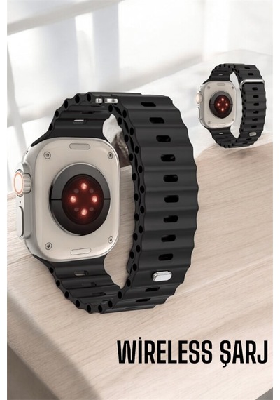45 Mm Gri Kasa Ultra Akıllı Saat Sesli Görüşme Sağlık Takibi Suya Dayanıklı