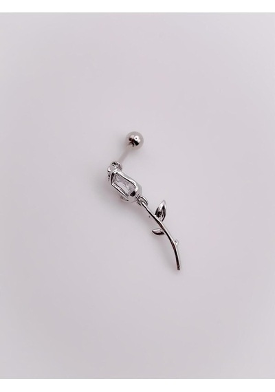 Lexroo Taşlı Gül Figürlü Kıkırdak Helix Tragus Piercing 1adet Çok Renkli
