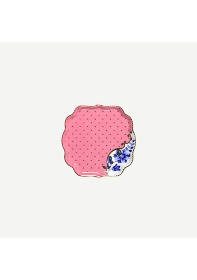 Pembe Porselen Çay Tabağı 10 Cm