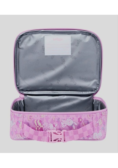 Out&about Teeny Tiny Square Lunchbox- Tavşan Desenli Isi Yalıtımlı Beslenme Çantası Açık Pembe